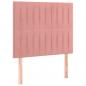 Preview: Boxspringbett mit Matratze Rosa 100x200 cm Samt