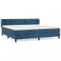 Preview: Boxspringbett mit Matratze Dunkelblau 200x200 cm Samt