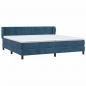 Preview: Boxspringbett mit Matratze Dunkelblau 200x200 cm Samt