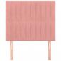 Preview: Kopfteile 2 Stk. Rosa 100x5x78/88 cm Samt