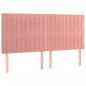 Preview: Kopfteile 4 Stk. Rosa 100x5x78/88 cm Samt