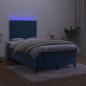 Preview: Boxspringbett mit Matratze & LED Dunkelblau 120x200 cm Samt