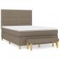 Preview: Boxspringbett mit Matratze Taupe 140x190 cm Stoff