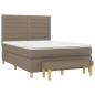 Preview: Boxspringbett mit Matratze Taupe 140x190 cm Stoff