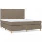 Preview: Boxspringbett mit Matratze Taupe 180x200 cm Stoff