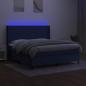 Preview: Boxspringbett mit Matratze & LED Blau 180x200 cm Stoff