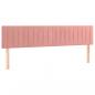 Preview: Kopfteile 2 Stk. Rosa 100x5x78/88 cm Samt