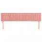 Preview: Kopfteile 2 Stk. Rosa 100x5x78/88 cm Samt