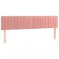 Preview: Boxspringbett mit Matratze Rosa 200x200 cm Samt