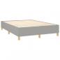 Preview: Boxspringbett mit Matratze Hellgrau 140x190 cm Stoff