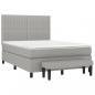 Preview: Boxspringbett mit Matratze Hellgrau 140x190 cm Stoff