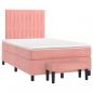 Preview: Boxspringbett mit Matratze Rosa 120x200 cm Samt