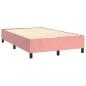 Preview: Boxspringbett mit Matratze Rosa 120x200 cm Samt