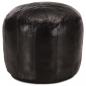 Preview: ARDEBO.de - Pouf Schwarz 40 x 35 cm Echtes Ziegenleder