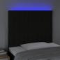 Preview: LED Kopfteil Schwarz 80x5x118/128 cm Stoff