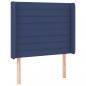 Preview: LED Kopfteil Blau 83x16x118/128 cm Stoff