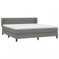 Preview: Boxspringbett mit Matratze Dunkelgrau 160x200 cm Stoff