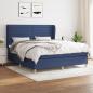 Preview: ARDEBO.de - Boxspringbett mit Matratze Blau 160x200 cm Stoff