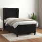 Preview: ARDEBO.de - Boxspringbett mit Matratze Schwarz 90x190 cm Samt