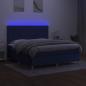 Preview: Boxspringbett mit Matratze & LED Blau 160x200 cm Stoff