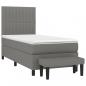 Preview: Boxspringbett mit Matratze Dunkelgrau 80x200 cm Stoff