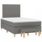 Preview: Boxspringbett mit Matratze Dunkelgrau 120x200 cm Stoff