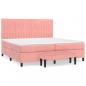 Preview: Boxspringbett mit Matratze Rosa 200x200 cm Samt