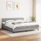 Preview: ARDEBO.de - Boxspringbett mit Matratze Hellgrau 200x200 cm Stoff