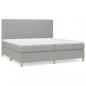 Preview: Boxspringbett mit Matratze Hellgrau 200x200 cm Stoff