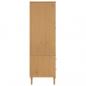 Preview: Kleiderschrank SENJA Rattan-Optik Braun 90x55x175cm Kiefernholz