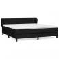 Preview: Boxspringbett mit Matratze Schwarz 160x200 cm Stoff