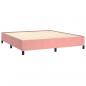 Preview: Boxspringbett mit Matratze Rosa 180x200 cm Samt