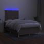 Preview: Boxspringbett mit Matratze & LED Taupe 120x200 cm Stoff