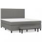 Preview: Boxspringbett mit Matratze Dunkelgrau 160x200 cm Stoff