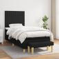 Preview: ARDEBO.de - Boxspringbett mit Matratze Schwarz 80x200 cm Stoff