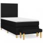 Preview: Boxspringbett mit Matratze Schwarz 80x200 cm Stoff