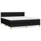 Preview: Boxspringbett mit Matratze Schwarz 160x200 cm Stoff