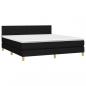 Preview: Boxspringbett mit Matratze Schwarz 160x200 cm Stoff