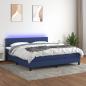 Preview: ARDEBO.de - Boxspringbett mit Matratze & LED Blau 160x200 cm Stoff