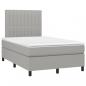 Preview: Boxspringbett mit Matratze Hellgrau 120x200 cm Stoff