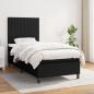 Preview: ARDEBO.de - Boxspringbett mit Matratze Schwarz 80x200 cm Stoff