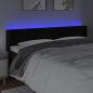 Preview: LED Kopfteil Schwarz 183x16x78/88 cm Samt