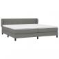 Preview: Boxspringbett mit Matratze Dunkelgrau 200x200 cm Stoff