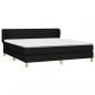 Preview: Boxspringbett mit Matratze Schwarz 160x200 cm Stoff