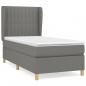 Preview: Boxspringbett mit Matratze Dunkelgrau 100x200 cm Stoff