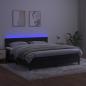 Preview: Boxspringbett mit Matratze & LED Schwarz 180x200 cm Samt