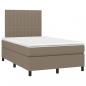 Preview: Boxspringbett mit Matratze & LED Taupe 120x200 cm Stoff