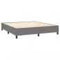 Preview: Boxspringbett mit Matratze Dunkelgrau 160x200 cm Stoff