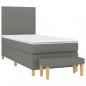 Preview: Boxspringbett mit Matratze Dunkelgrau 100x200 cm Stoff