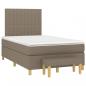 Preview: Boxspringbett mit Matratze Taupe 120x200 cm Stoff